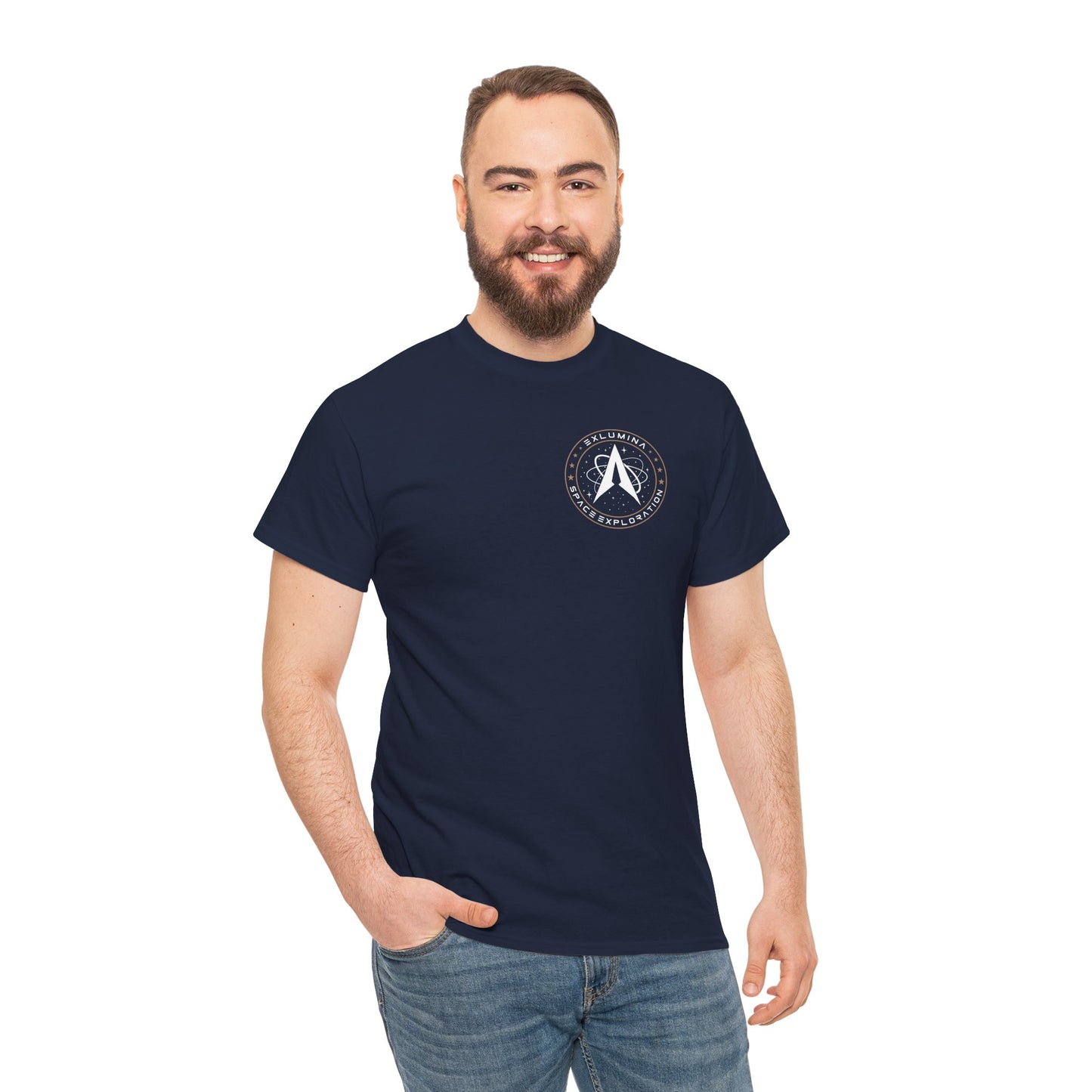 Exlumina Patch T-Shirt – Navy